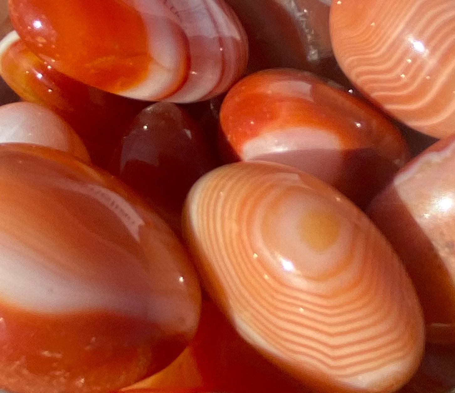 Banded Carnelian Tumble Mountain Mineral Market
